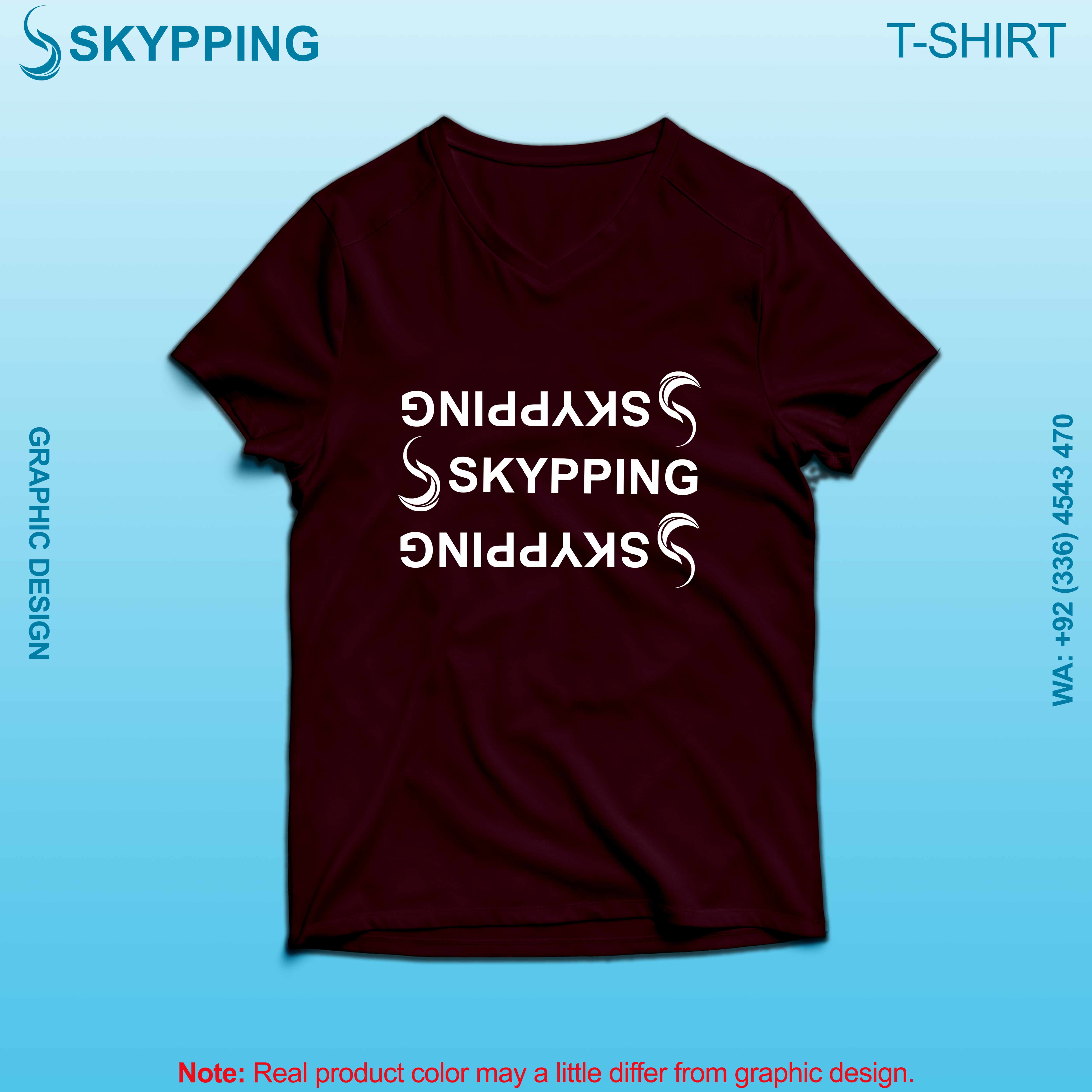 V-Neck Short set-in style sleeve long length t-shirt with shoulder panel for men